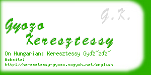 gyozo keresztessy business card